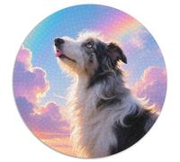 Keeshond 1000 Pièces Puzzle Animal de Compagnie Chien Puzzles Circulaires pour Adultes Et Enfants Classiques l'art De La Décoration Moderne Qualité Supérieure 1000pcs (67.5x67.5cm)