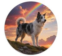 Keeshond 1000 Pièces Puzzle Animal de Compagnie Chien Puzzles Circulaires pour Adultes Et Enfants Classiques Cadeaux Qualité Supérieure 1000pcs (67.5x67.5cm)