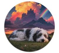 Keeshond 1000 Pièces Puzzle Animal de Compagnie Chien Puzzles Circulaires pour Adultes Et Enfants Classiques Cadeau Qualité Supérieure 1000pcs (67.5x67.5cm)