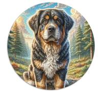 Keeshond 1000 Pièces Puzzle Rond HaustiFrère?ND Adultes Et Enfants Unique Réduction du Stress Activité Familiale 1000pcs (67.5x67.5cm)