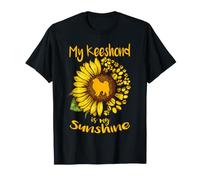 Keeshond Dog est Mon Amoureux des Chiots Sunshine Sunflower T-Shirt