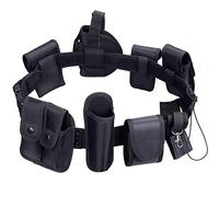 KEESIN 10 en 1 Utilitaire Tactique Ceinture Multifonctionnel Extérieur Sac Banane Équipement de Patrouille pour Police Garde Sécurité Chasse avec 9 Composants Pochettes (Noire)