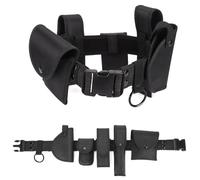 KEESIN 6 en 1 Utilitaire Tactique Ceinture Multifonctionnel Extérieur Sac Banane Équipement de Patrouille pour Police Garde Sécurité Chasse avec 5 Composants Pochettes (Noire)