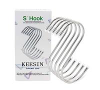 KEESIN S en Forme de Métal Suspendus Crochet en Acier Inoxydable Multifonctions Crochets de Suspension Pour Cuisine Cuillère Pan Salle de Bains Chambre à Coucher Pack De 15 Grand