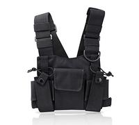 KEESIN Sacs de Harnais de Poche de Poche de Talkie-walkie de Radio emballent Le Sac à Dos Holster Radios bidirectionnelles Mallette de Transport Accessoire Titulaire (Noir)