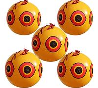 keesoon - Lot de 5 ballons anti-oiseaux, ballons en PVC gonflables pour oiseaux (jaune, 5 pièces)
