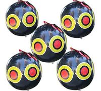 keesoon - Lot de 5 ballons répulsifs pour oiseaux, pic, boule gonflable en PVC avec œil de terreur, balle répulsive pour oiseaux (noir, 5 pièces)