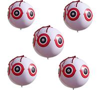 keesoon - Lot de 5 ballons répulsifs pour oiseaux, pic, boule gonflable en PVC pour oiseaux (blanc, 5 pièces)