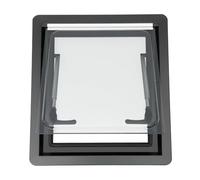 KEESUNG Fenêtre basculante pour camping-car, fenêtre latérale de caravane, brise-vue, fenêtre latérale avec store intégré et moustiquaire pour RV, caravane, fourgon de van Camper, 450 x 500 mm