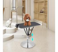 KEESUNG Table de toilettage hydraulique pour chien - Table de toilettage hydraulique réglable à angle droit - Table de toilettage pour chien - Table de toilettage pour sécher, tailler, dresser (noir)