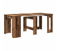 Keeushr Table à manger - 180 x 85 x 75 cm - En bois vieilli - Angle droit | Mécanisme extensible, surface hydrofuge, forme rectangulaire, pour repas, travail, travaux manuels