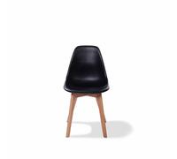 Chaise Moderne Keeve Empilable Structure en Bois de Bouleau Clair et Assise en Plastique x 4 Veba