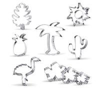 Keewah Lot de 10 emporte-pièces hawaïens tropicaux en acier inoxydable