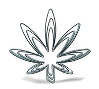 Keewah Lot de 3 emporte-pièces en forme de feuille de marijuana en acier inoxydable - 13,2 cm, 10,9 cm, 8,6 cm