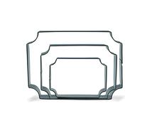 Keewah Lot de 3 emporte-pièces rectangulaires en acier inoxydable - 12,7 cm, 10,2 cm, 7,6 cm