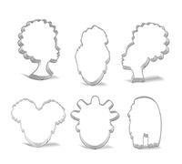 Keewah Lot de 6 emporte-pièces en forme de visage de fille en acier inoxydable