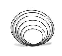 Keewah Lot de 6 emporte-pièces ovales en acier inoxydable de 10,4 cm à 4,8 cm