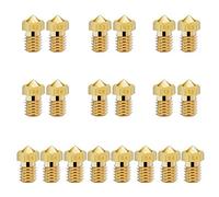 KeeYees 20pcs Buse Imprimante 3D M6 Laiton 0,2 0,3 0,4 0,5 0,6 0,8 1,0mm pour Extrudeuse Hotend