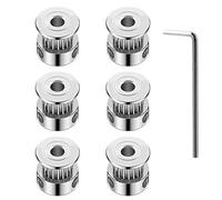 KeeYees 6pcs GT2 Poulie 16 Dents Alésage de 5mm en Aluminium avec Clé Allen pour Courroie de Distribution 6mm Imprimante 3D