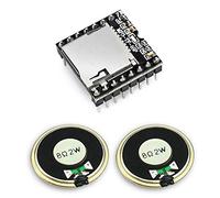 KeeYees Mini MP3 DFPlayer Player Module avec Haut-Parleur Ronde 2W 8Ohm pour Bricolage Compatible avec Arduino