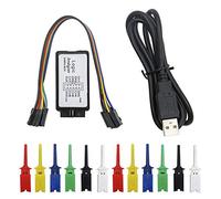 KeeYees USB Logic Analyseur avec 12PCS Clip Crochet de Test de 6 Couleurs Set Câble USB 24 MHz 8CH 8 Canaux UART IIC SPI Déboguer pour Arduino pour ARM FPGA M100 SCM