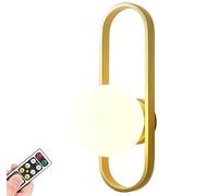 KEFA Applique murale moderne sans fil à piles avec abat-jour globe blanc et ampoule à intensité variable, applique murale non câblée pour chambre, salon, salle de bain, salon, hall