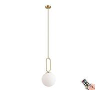 KEFA Suspension sans fil à piles moderne du milieu du siècle sans fil avec télécommande et ampoule à intensité variable, pour îlot de cuisine, salon, chambre à coucher, bar, salle à manger