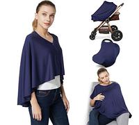 Kefee Kol Couverture d'allaitement et poncho pour bébé, couverture d'allaitement multiusage pour siège auto, housse de siège haut, housse de poussette, couverture de caddie, écharpe d'allaitement