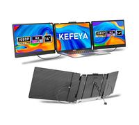 KEFEYA S2 Triple Laptop Screen Extender, écran portable triple 14 pouces pour ordinateur portable, moniteur portable Full HD 1080P pour ordinateurs portables de 13 à 17,3 pouces
