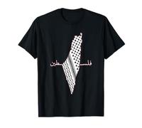 Keffiyeh Palestine Map Écharpe arabe Shemagh Drapeau palestinien T-Shirt