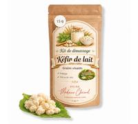 Kéfir de lait maison grains vivants pour boisson fermentée naturelle (15g) | Grains actifs,réutilisable à vie, idéal pour débuter, notice incluse