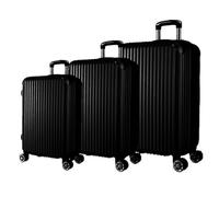 KEFSR Ensemble de 3 Bagages Rigide Ensembles de Bagages avec Double Roues Spinners Serrure TSA Ensemble de Valise Latérale Rigide Durable, Voyage 3-PCS 20 24 28 pouces (Noir), Noir , Moderne