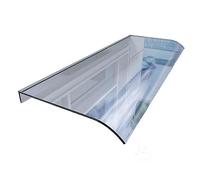 kefu01 Auvent de Porte et Fenêtres Extérieure,Terrasse Toit Abri,Marquise de Porte d'Entrée Invisible,Auvent de Porche,Marquise en Polycarbonate Transparent,pour Garages,Trottoirs (40x160cm/16 x63)