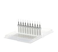 kefu01 Folewr 10Pc 0.4mm Pointe 1/8 "Tige Flûte Micro Forets en Carbure De Tungstène