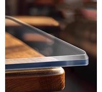 kefu01 Nappe de Protection Rectangulaire Transparente,Nappe Imperméable Résistante à La Chaleur,Film de Protection de Table 3mm Résistante au Rétrécissement,pour Maison,Cuisine (100x210cm/39x83in)