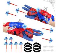 Kefyvbdj Gant de Lanceur Spiderm, Lot de 2 Spiderm Launcher, Lanceur Spiderm Wrist Toys Set, Lance Toile Spiderm, Lanceur Spiderm de Cosplay, Spiderm Launcher d'araignée Jouets Educatifs pour Enfants