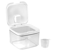 KEGAJEGA Boîte de rangement pour lessive - 5,6 l - Avec couvercle - Verre doseur - Boîte de rangement - Organiseur pour lessive - Amplificateur de parfum - Poudre à lessive