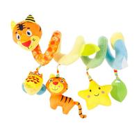 KEGAJEGA Jouet en peluche pour bébé - Spirale - Formes d'animaux mignonnes - Intéressant - Porte-bébé - Jouet pour nouveau-né de 0 à 3 ans (type tigre)