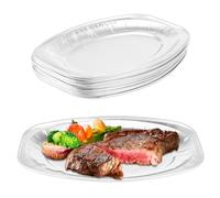 KEGAJEGA Lot de 20 barquettes en aluminium - 35,2 x 24,7 x 2,4 cm - Jetables - Grand bac de cuisson en aluminium - Pour la cuisson, le barbecue, le pique-nique, la cuisine, le four, la cuisine, le