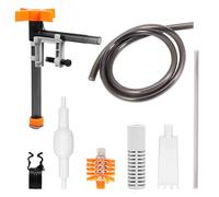 KEGAJEGA Tétine d'aquarium avec tête de brosse interchangeable - Collier de serrage - Changement d'eau en PVC - Pour aquarium - Grand format