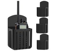 KEGGTUN Lot de 4 supports magnétiques pour talkie-walkie BAOFENG, support universel pour radio bidirectionnelle pour pxton, support magnétique avec support arrière adhésif pour Motorola Midland MOICO