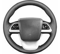 KEHEXIN Housse de Volant Cousue Main en Similicuir Noir,pour Toyota Prius 4 / Mirai