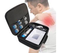 KEhtu Appareil de thérapie par Ondes de Choc, Masseur de soulagement avec 7 têtes de Massage, écran Tactile Haute définition, 12 Modes au Choix pour Le Dos, Les épaules et la Taille.