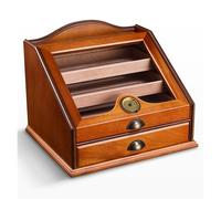 KEhtu Cave À Cigares, Coffret pour Fumer Les Cigares en Bois De Rose De Grande Capacité avec Hygromètre Et Humidificateur, Capacité: 100 Cigares, Cadeau pour Les Amateurs De Cigares