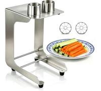 KEhtu Coupe-concombres, Trancheuse À Concombres pour Sushis, Préparation De Repas, 10+12 Coupes, avec Épurateur, Acier Inoxydable, Diamètre 45 Mm, pour Salades, Cuisine Et Sushis