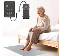 KEhtu Tapis De Sol Intelligent pour Aidants, Alarme De Sortie De Lit pour Personnes Âgées, avec Alertes Vocales Et Lumineuses Clignotantes
