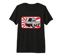 Kei Mini Camion Japonais Classique avec Cabine JDM Red Rays T-Shirt Haut de Gamme