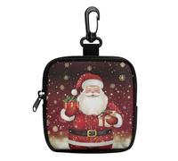 KEIAHUAN Pochette de dressage de friandises pour chien, motif Père Noël, sac à déjections canines mains libres, petit sac de dressage avec mousqueton, petit porte-monnaie pour voyage, utilisation en