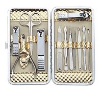 Keiby Citom Kit manucure professionnel en acier inoxydable - Ensemble de 12 pièces haut de gamme présenté dans un joli coffret