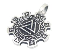 keigtuxh Collier avec pendentif celtique Viking en acier inoxydable pour homme